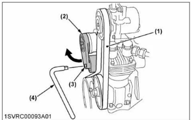 KUBOTA M7152 - Remplacement de la couroie - 1