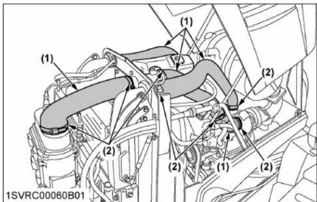 KUBOTA M7152 - Verification de conduite d'air d'admission - 1