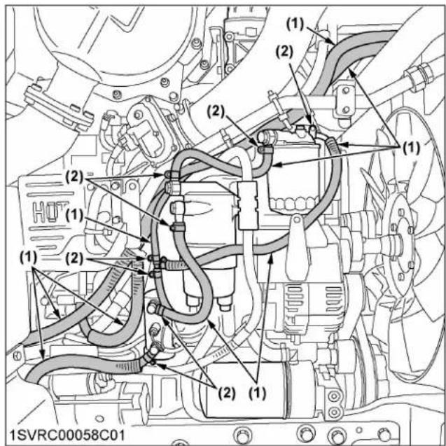 KUBOTA M7152 - Vérification de la conduite de carburant - 1