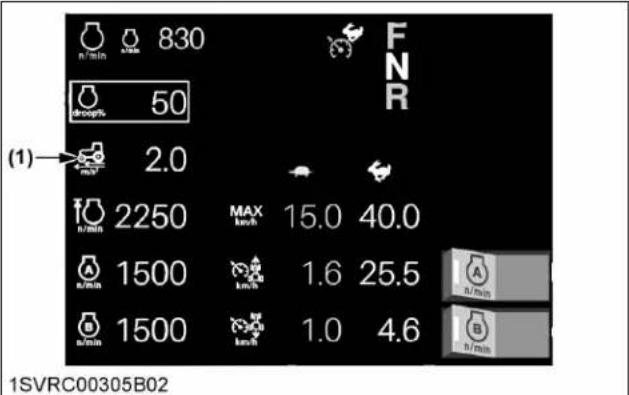 KUBOTA M7152 - Modification du paramètre de réponse de la CVT - 1