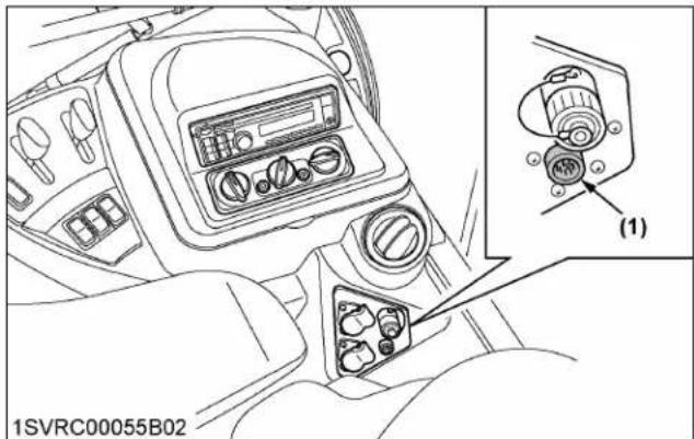 KUBOTA M7152 - Douille du moniteur ISOBUS (modèles Premium et Premium KVT uniquement) - 1