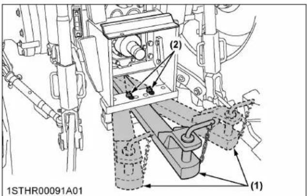 KUBOTA M7152 - Barre de traction à pivotement - 1