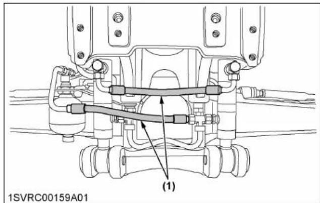 KUBOTA M7152 - Vérification du flexible de suspension avant - 2