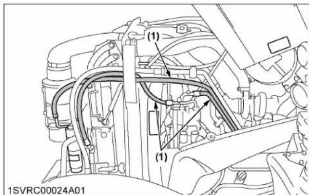 KUBOTA M7152 - Vérification du flexible et du tuyau de climatiseur - 1