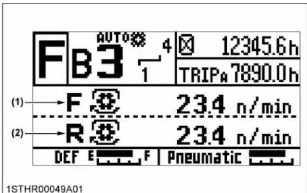 KUBOTA M7152 - Affichage de régime de la PDF - 1