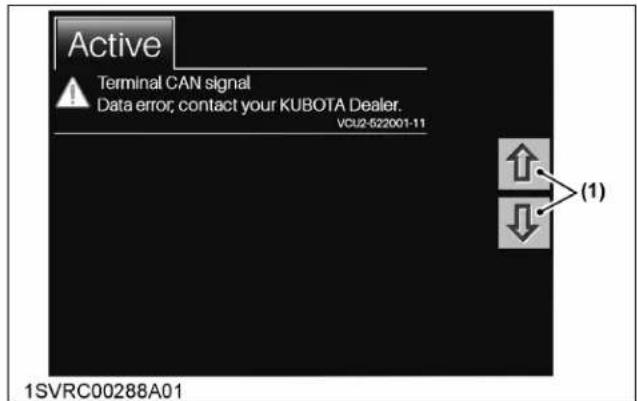 KUBOTA M7152 - Messages d'erreur - 2