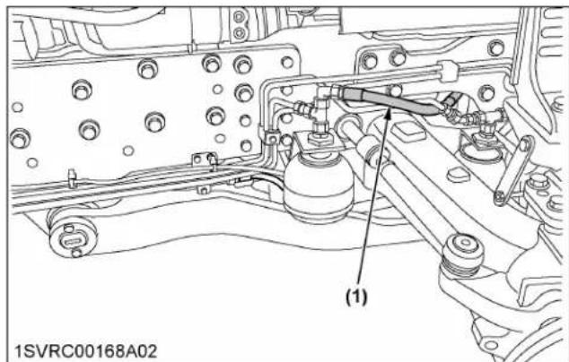 KUBOTA M7152 - Vérification du flexible de suspension avant - 1