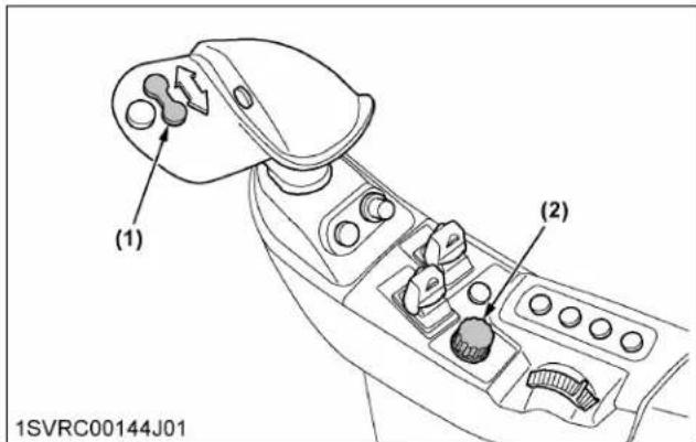 KUBOTA M7152 - Molette de réglage de la profondeur (molette hydraulique) - 1