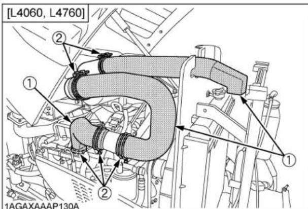 KUBOTA L5060 - ■Vérification de la conduite d'entrée d'air - 2