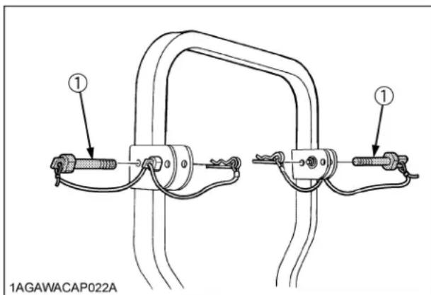 KUBOTA L5060 - Pour plier le cadre de sécurité ROPS - 1