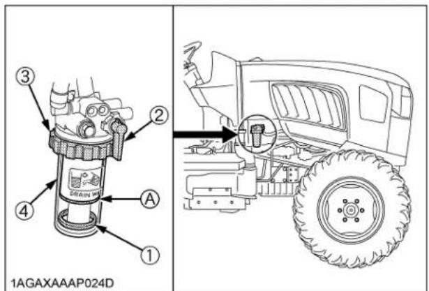 KUBOTA L5060 - ■Vérification du séparateur d'eau - 1