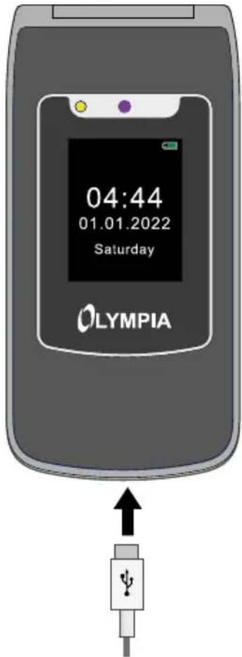 OLYMPIA Style Duo - Mise en charge de la batterie avec l'adaptateur de charge - 2