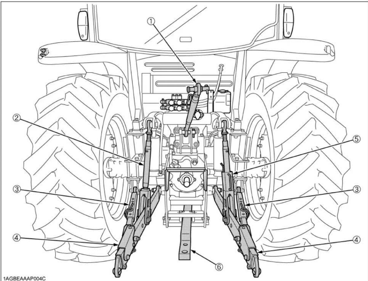 KUBOTA M6131 - ATTELAGE 3 POINTS & BARRE DE TRACTION - 1