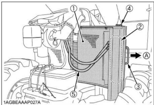KUBOTA M6131 - ◆Glissement du condenseur du climatiseur - 1
