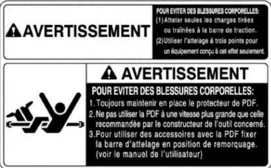 KUBOTA M6131 - AVERTISSEMENT - 8