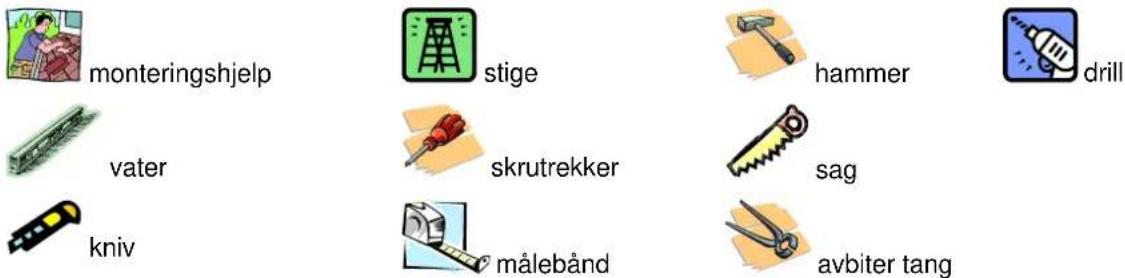 PALMAKO Charlotte - Verktøy og forberdelse før montering - 1