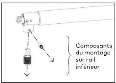 KABA GP1100 - Composants du montage de la poignée interieure - espaceur inférieur Fig 8 - 2