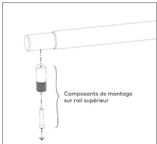 KABA GP1100 - Composants du montage de la poignée extérieure - espaceur supérieur Fig 4 - 2