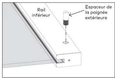 KABA GP1100 - Composants du montage de la poignée extérieure - espaceur inférieur Fig 5 - 3