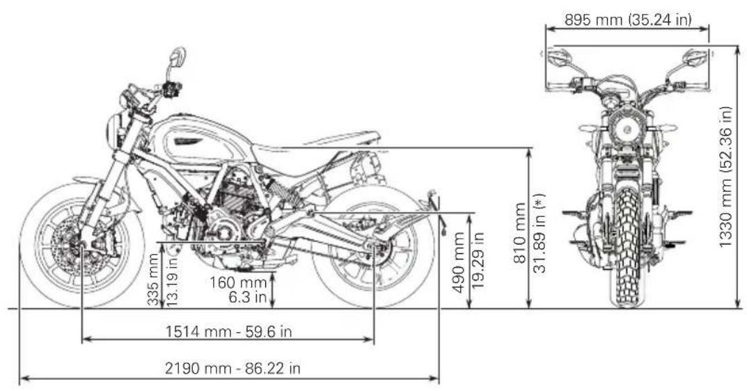 DUCATI 1100 SPORT PRO (2023) - Dimensions - 1