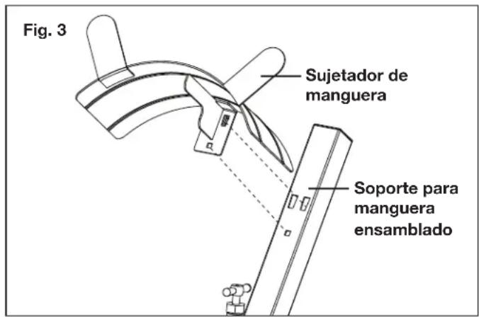 Fig. 3 Sujetador de manguera Soporte para manguera ensamblado