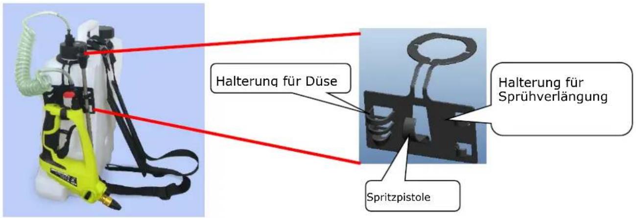 Zipper ZIDS2VAKKU - Anbringen des Befestigungs-Haken für Spritzpistole und Düssen - 1