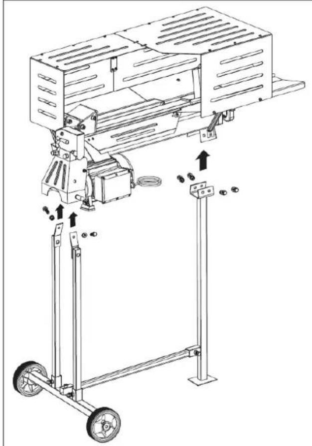 Zipper ZIHS5TN - Remove wheels and support leg: Remove wheels (14) and support leg (16). - 2