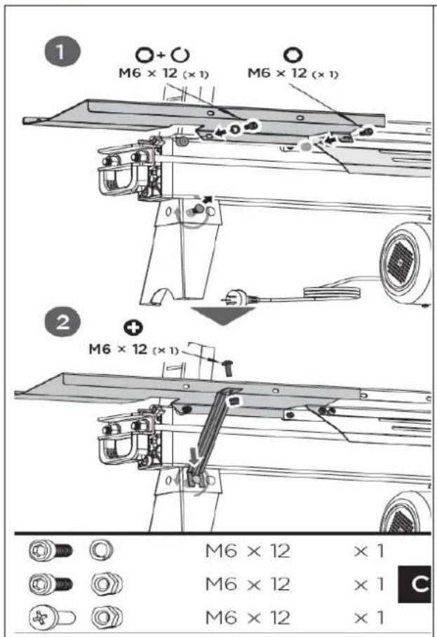 Zipper ZIHS5TN - Fastening the guard bottom plate: - 1