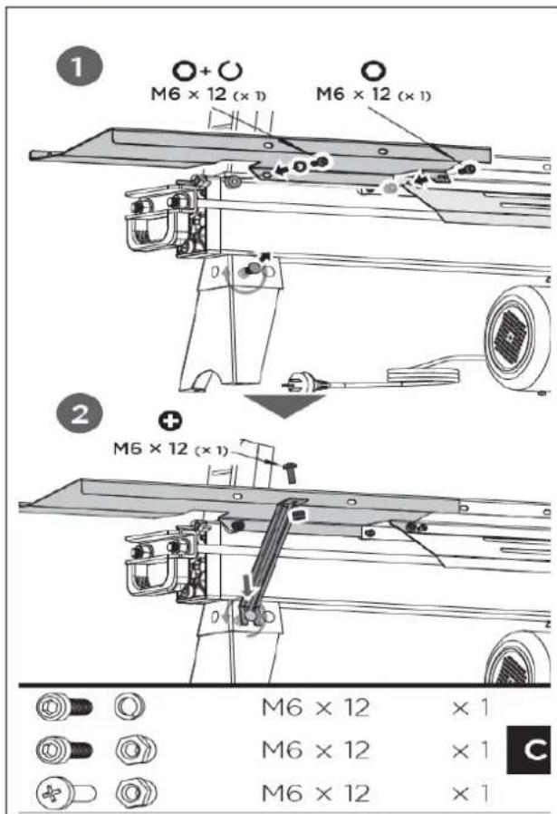 Zipper ZIHS5TN - Montaža spodnje zašcitne plošće: - 1