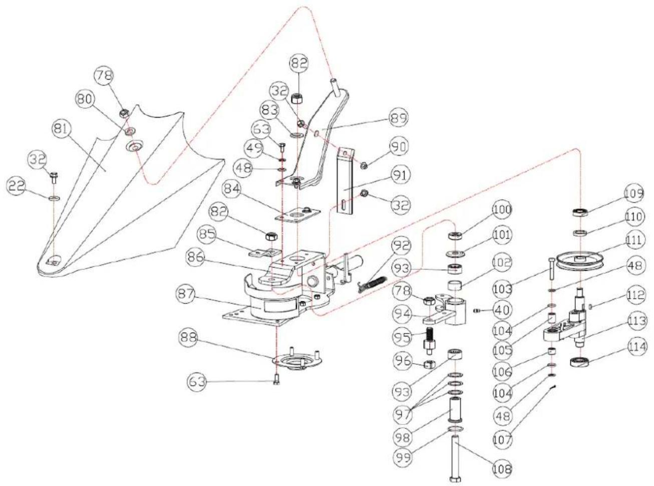 Zipper ZIBM870ECO - Explosionszeichnung / exploded view - 4