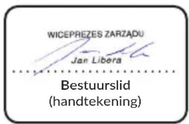 WICEPREZES ZARZĄDU Jan Libera Bestuurslid (handtekening)