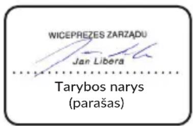 WICEPREZES ZARZADU Jan Libera Tarybos narys (parašas)