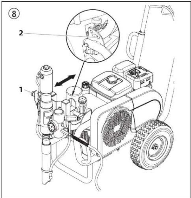 WAGNER HeavyCoat 970 G SSP - Modifica della posizione della pompa di mandata del materiale - 2