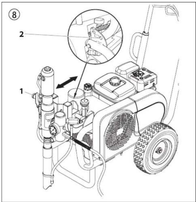 WAGNER HeavyCoat 970 G SSP - Changing the material feed pump position - 2