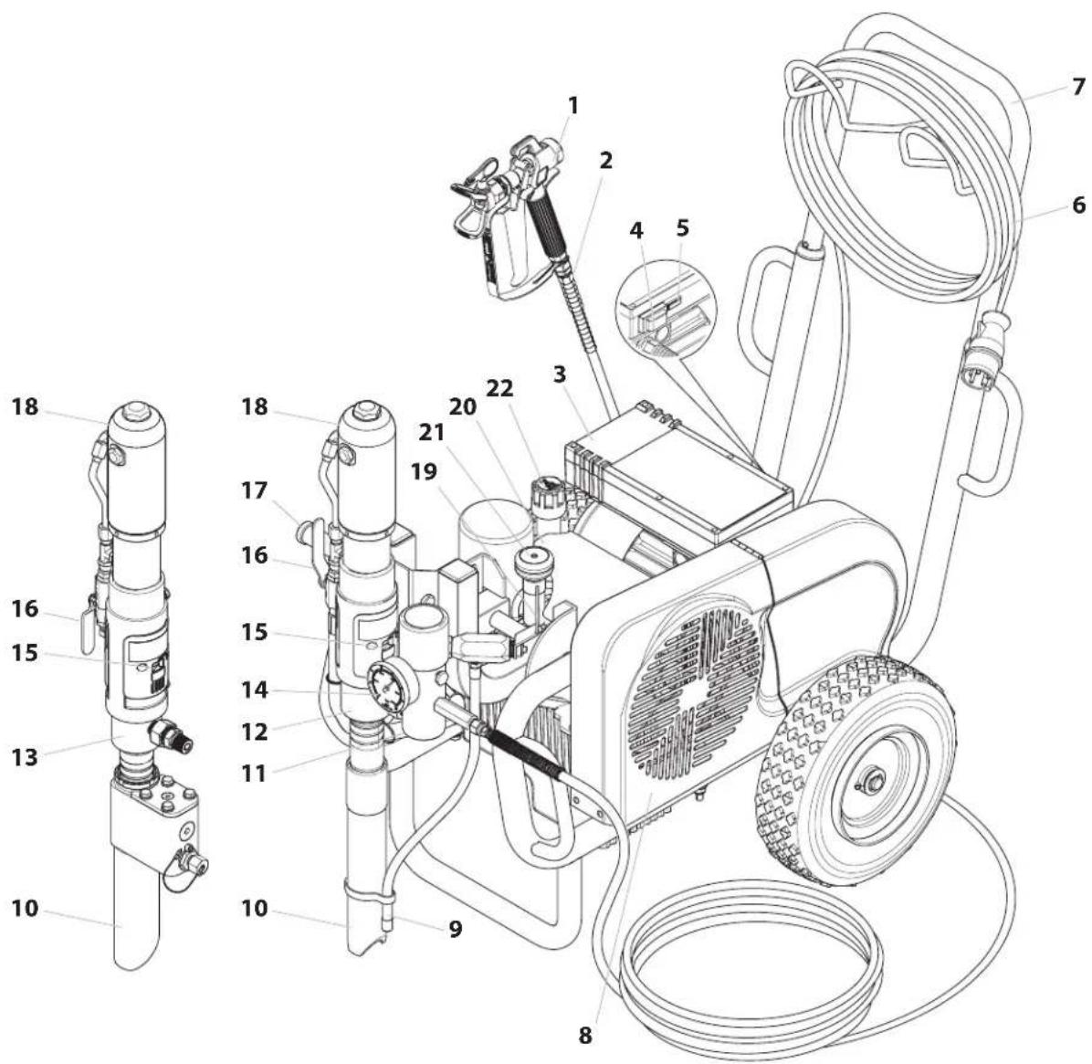 WAGNER HeavyCoat 970 G SSP - Illustration groupes HC avec moteur électrique - 1