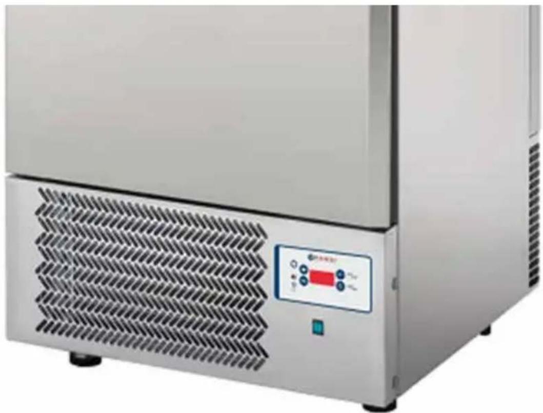 LED-Tiefkühlfunktionen + Zeitregelung Raumtemperaturregler HENDI FOOD SERVICE EQUIPMENT Zeitraum über Zyklusstartfunktion und Zeitwahlschalter Start/Stopp/Gefrieren SET +3° -18° START STOP 4 sec. - Zeitregelung Ausschalten des Signals (Summer) Auftauen Funktionsleuchte Anzeige