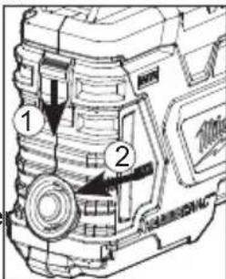 MILWAUKEE M12 HammerVac 230622 - Installing/Removing the Dust Box and HEPA Filter - 1