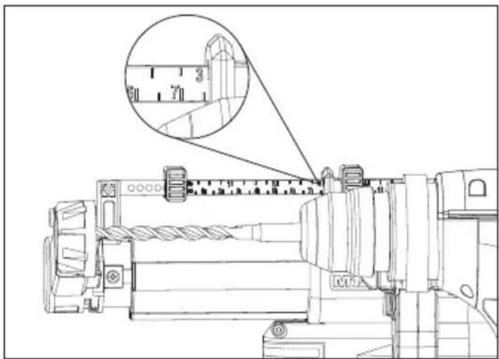 MILWAUKEE M12 HammerVac 250922 - Setting the Drilling Depth - 1