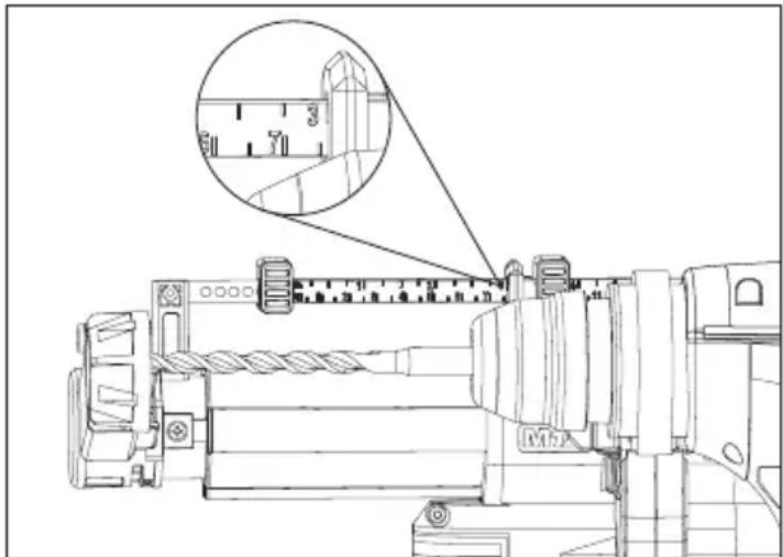 MILWAUKEE M12 HammerVac 250922 - Cómo configurar la profundidad de perforación - 1