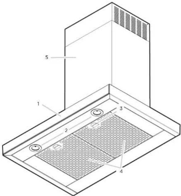 ELICA Mezzano EMZ636S3 - Description of the Hood - 1