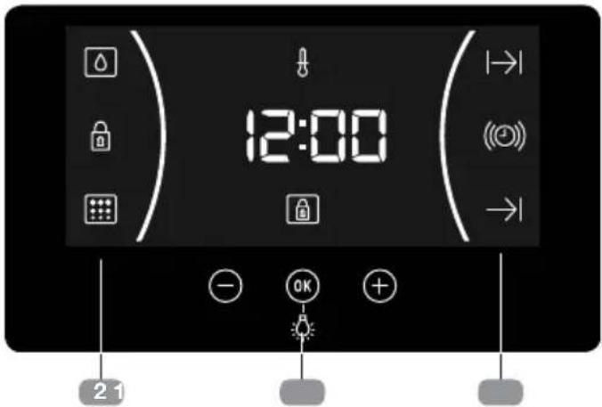 TEKA HLB 85G1 P - Descrição do relógio/temporizador eletrónico - 1