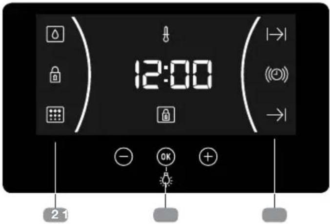 TEKA HLB 85G1 P - Descripción del reloj electrónico - 1