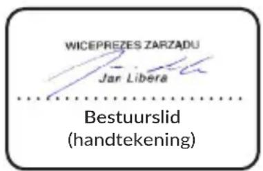 WICEPREZES ZARZADU Jan Libera Bestuurslid (handtekening)