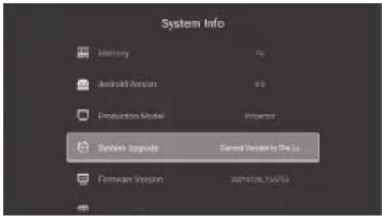 System Info Memory Top Android Version 9.0 Production Model Properties System log cards Current Version to The Lo Hardware Version software: 756/50