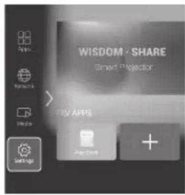 WISDOM · SHARE Smart Projector FAX APPS App Store + Support