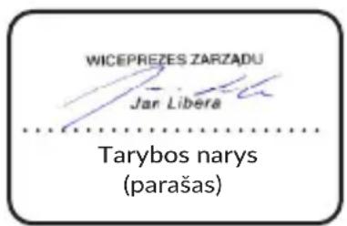 WICEPREZES ZARZADU Jar Libera Tarybos narys (parašas)