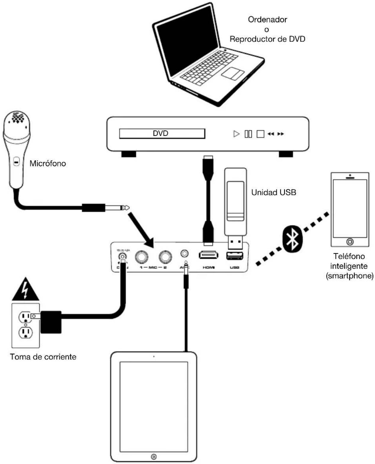 ION Projector Max HD - Diagrama de conexión - 1