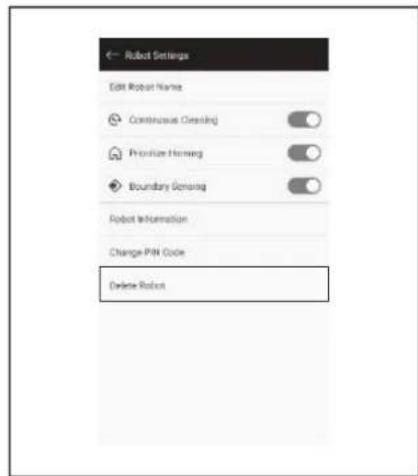 MAKITA DRC300 - Deleting a registered robotic cleaner's information - 1