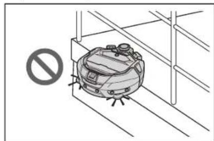 MAKITA DRC300 - Assurez-vous que l'aspirateur robot ne tombe pas. - 1