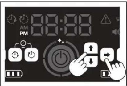 MAKITA DRC300 - Definir a hora do dia - 1